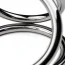 Эрекционное кольцо Unbendable Triad Chamber Metal Cock And Ball Ring M, серебряное - Фото №3