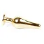 Анальная пробка с зеленым кристаллом Boss Series Exclusivity Jewellery Gold Plug, золотая - Фото №2
