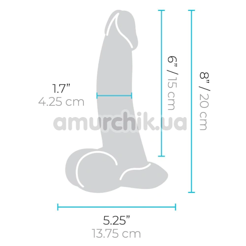 Фалоімітатор B-Vibe Slipskin Curvy 8 Inch, темно-тілесний