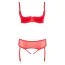 Комплект Cottelli Lingerie Set 221263334, красный: бюстгальтер + трусики с подвязками для чулок - Фото №9