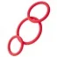Набір з 3 ерекційних кілець Black & Red Cock Rings Set, червоний - Фото №1