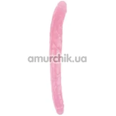Двокінцевий фалоімітатор Hi-Rubber Born To Create Pleasure 17.7 Inch, рожевий - Фото №1