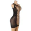 Сукня Star Night Hollow Out Single Shoulder Rhinestone Fishnet Dress, чорна - Фото №6