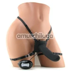 Страпон с вибрацией Love Rider Dual Action Strap-On, черный - Фото №1