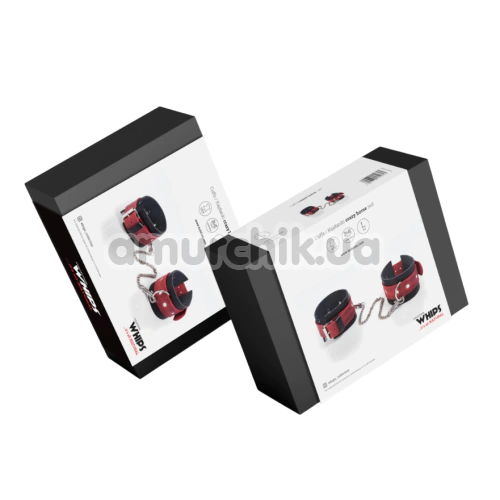 Фиксаторы для рук Whips Collection Crazy Horse Big, черно-красные