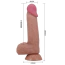 Фалоімітатор Sliding Skin Bendable 8.1 6NRG-1, коричневий - Фото №3