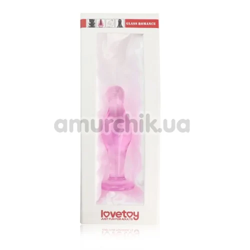 Анальная пробка Love Toy Glass Romance Dildo GS16, розовая