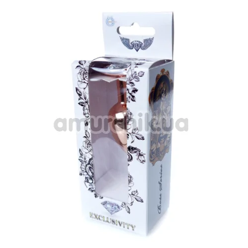 Анальна пробка з прозорим кристалом Exclusivity Jewellery RedGold Plug, золота