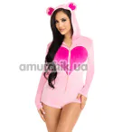 Комбинезон Leg Avenue Sweetheart Bear Velvet Romper, розовый - Фото №1