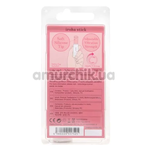 Клиторальный вибратор Tenga Iroha Stick, светло-розовый