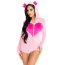 Комбинезон Leg Avenue Sweetheart Bear Velvet Romper, розовый - Фото №1