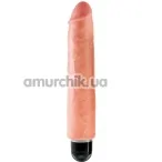 Вибратор King Cock 10 Vibrating Stiffy, телесный - Фото №1
