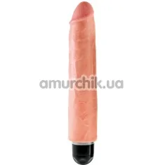 Вибратор King Cock 10 Vibrating Stiffy, телесный - Фото №1