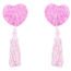 Украшения для сосков в виде сердечек с кисточками Heart Pasties With Tassel, розовые
