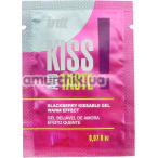 Гель для масажу із зігріваючим ефектом Intt Kiss And Taste Blackberry Kissable Gel - ожина, 2 мл - Фото №1