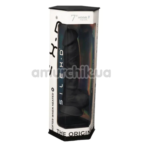 Фаллоимитатор Silexd Premium Silicone Dildo Model 1 Size 7, черный