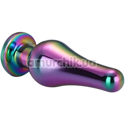 Анальная пробка с радужным кристаллом Gleaming Love Large Pleasure Plug, радужная