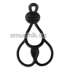 Ерекційне кільце Triple Ball / Cock Ring & Clit Stimulator, чорне - Фото №1