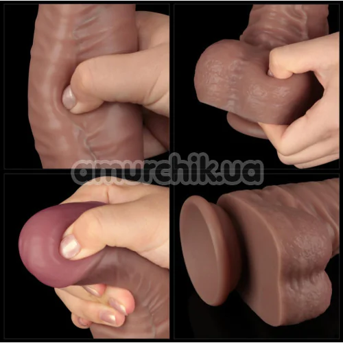 Фаллоимитатор Dual-Layered Silicone Nature Cock LV411302, светло-коричневый