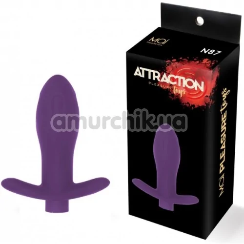 Анальна пробка з вібрацією Mai Attraction Pleasure Toys №87, фіолетова
