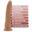 Фалоімітатор Dr. Skin Silicone Dr. Noah 8, світло-коричневий - Фото №7