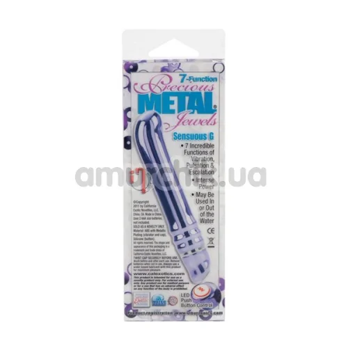 Вибратор для точки G Precious Metal Jewels Sensuous G, фиолетовый