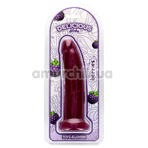 Фаллоимитатор с ароматом ежевики Delicious Dildo Berries 19.5 см, фиолетовый
