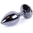 Анальная пробка со светло-розовым кристаллом Exclusivity Jewellery Dark Silver Plug, серебряная - Фото №3
