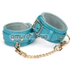 Фіксатори для ніг Liebe Seele Siren's Cove Lamb Leather Ankle Cuffs With Velvet Lining, блакитні - Фото №1