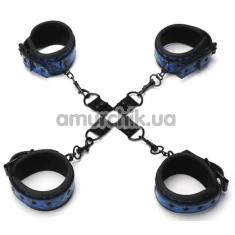 Фиксаторы для рук и ног Whipsmart Diamond Collection Deluxe Hogtie, синие - Фото №1