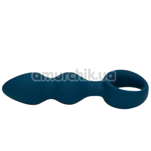 Анальная пробка Loveline Large Teardrop Shaped Anal Plug, синяя