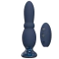Анальна пробка з вібрацією Glam Beaded Anal Vibe, синя - Фото №1