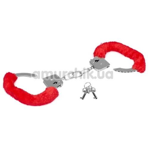 Наручники MAI No.38 Metal Furry HandCuffs, красные