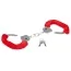Наручники MAI No.38 Metal Furry HandCuffs, красные - Фото №5