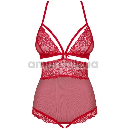 Боді Obsessive 838-TED-3, червоне
