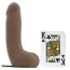 Вібратор CyberSkin Vibrating Cyber ​​Cock with Balls, коричневий 19 см - Фото №4
