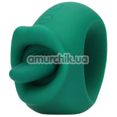 Симулятор орального сексу для жінок з вібрацією Loveline Licking And Vibrating Clitoral Stimulator, зелений - Фото №1