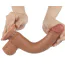 Фаллоимитатор Sliding-Skin Dual Layer Dong 9 с мошонкой, светло-коричневый - Фото №11