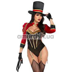 Костюм циркачки Leg Avenue Ravishing Ringmaster Bodysuit, червоно-чорний: боді + головний убір - Фото №1