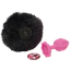 Анальна пробка з рожевим кристалом і чорним хвостиком Alume Silicone Plug With Tail S, рожева - Фото №6