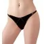 Трусики-стринги Black Level Crotchless Vinyl String, чёрные - Фото №1