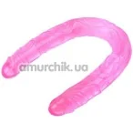 Двухконечный фаллоимитатор Hi Basic Flexible Double Dong, розовый - Фото №1