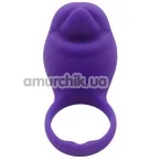 Виброкольцо Silicone Love Ring Tongue, фиолетовое - Фото №1
