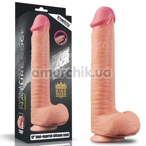 Фаллоимитатор Dual-Layered Silicone Nature Cock LVTOY454, телесный