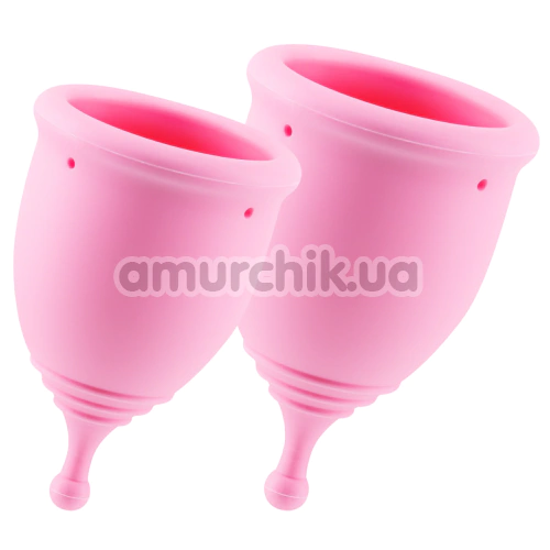 Набір з 2 менструальних чаш Crushious Minerva + антибактеріальний спрей для очистки секс-іграшок Crushious Erotic Toys Spray Cleaner, рожевий