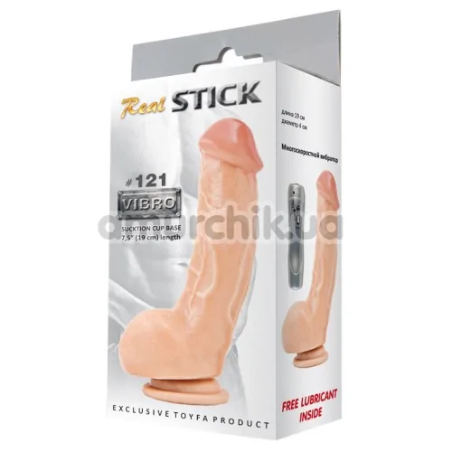 Вібратор Real Stick Vibro №121, тілесний