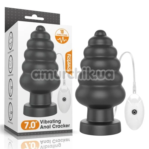 Анальная пробка с вибрацией Lovetoy Vibrating Anal Cracker 7, черная