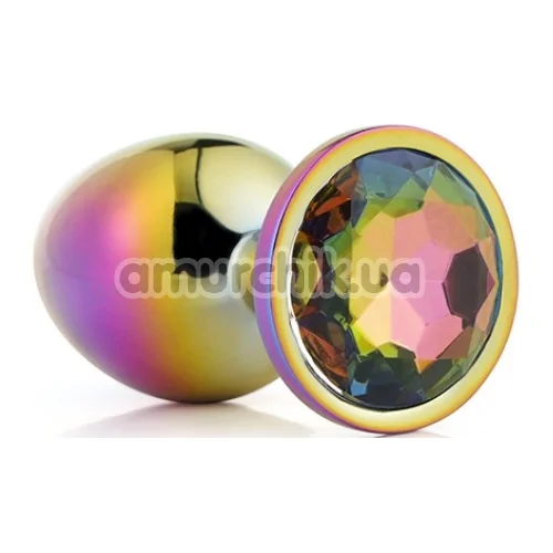 Анальна пробка з райдужним кристалом Gleaming Love Multicolour Plug S, райдужна - Фото №1