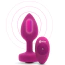 Анальна пробка з вібрацією B-Vibe Vibrating Jewel Plug S/M, малинова - Фото №2