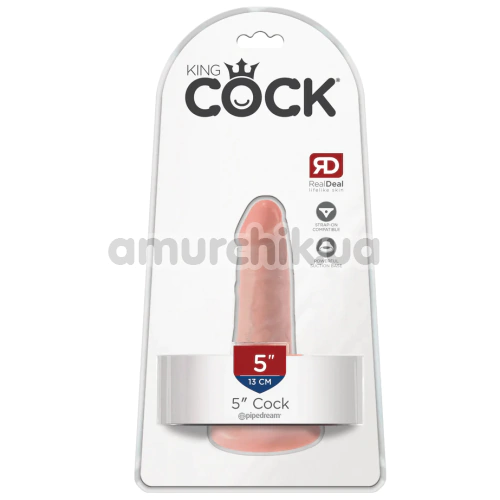 Фалоімітатор King Cock 5, тілесний